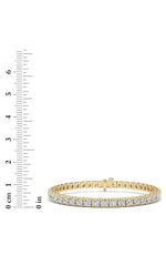 Load image into Gallery viewer, 10CTW Round Shaped Lab Grown Diamond (F/VS) Bracelet in 14K Gold
