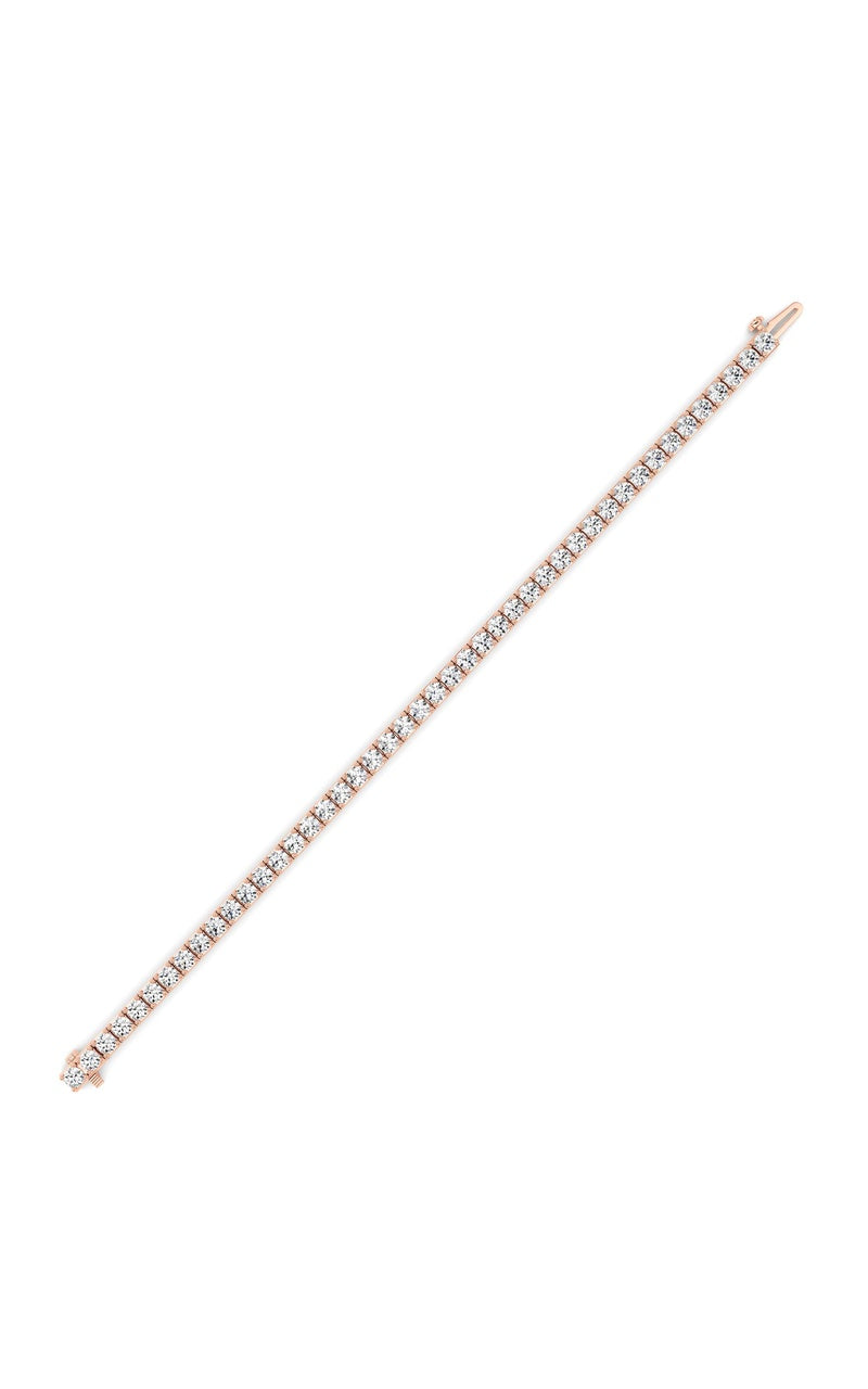 10CTW Round Shaped Lab Grown Diamond (F/VS) Bracelet in 14K Gold