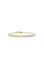 Load image into Gallery viewer, 2CTW Round Shaped Lab Grown Diamond (F/VS) Bolo Bracelet in 14K Gold
