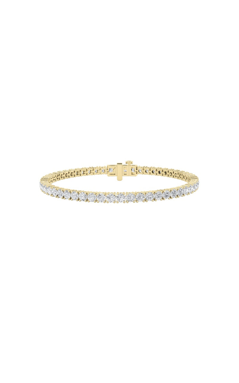 5CTW Round Shaped Lab Grown Diamond (F/VS) Bracelet in 14K White Gold