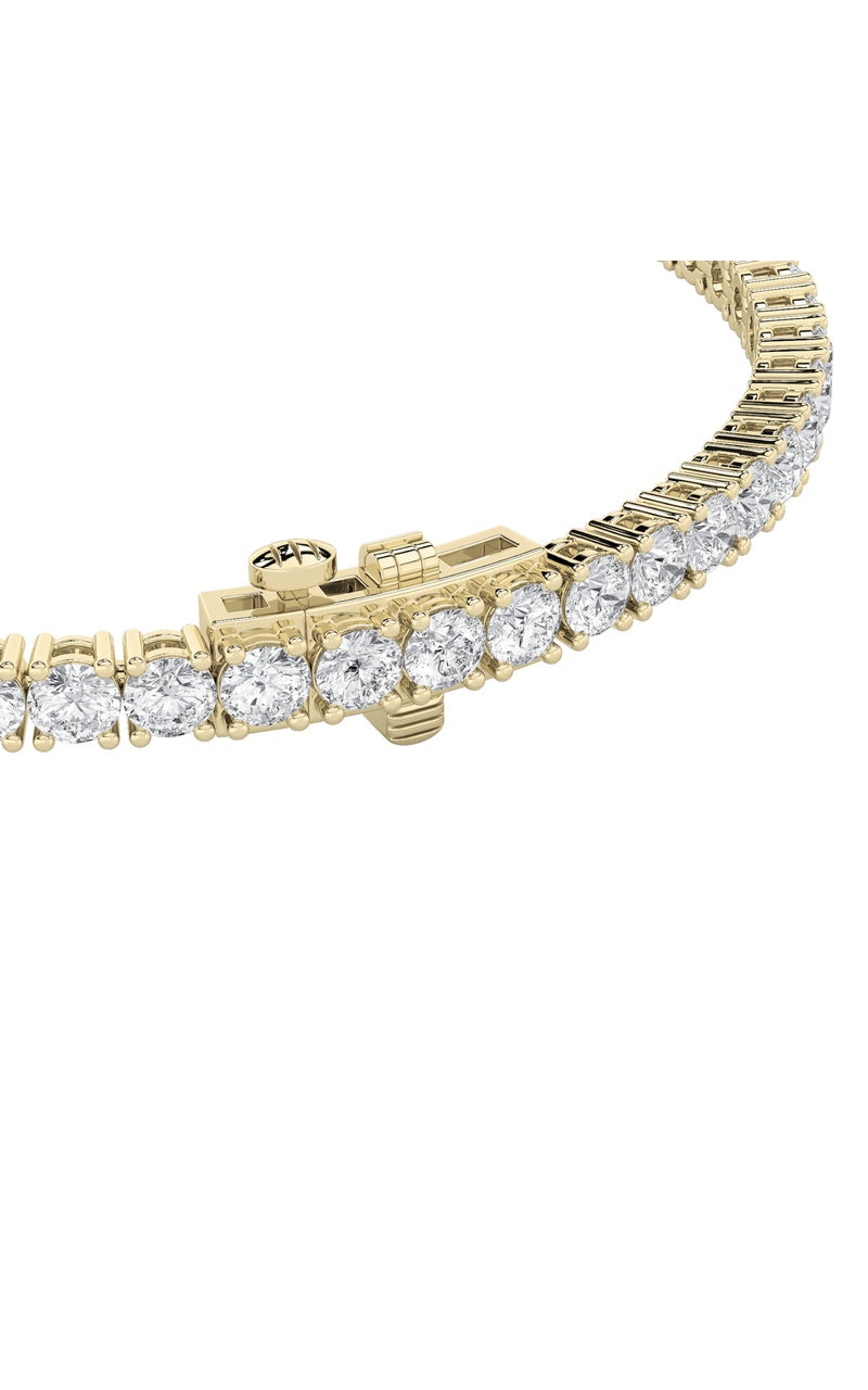 5CTW Round Shaped Lab Grown Diamond (F/VS) Bracelet in 14K White Gold