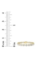 Load image into Gallery viewer, 15CTW Oval Shaped Lab Grown Diamond (F/VS) East West Bezel Set Bracelet in 14K Gold
