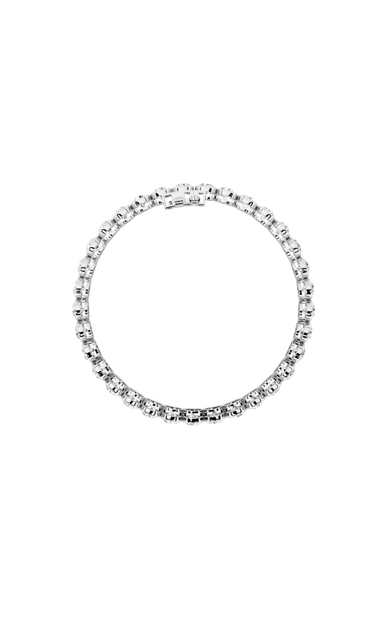 10CTW Round Shaped Lab Grown Diamond (F/VS) East West Bezel Set Bracelet in 14K Gold