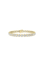 Load image into Gallery viewer, 10CTW Round Shaped Lab Grown Diamond (F/VS) East West Bezel Set Bracelet in 14K Gold
