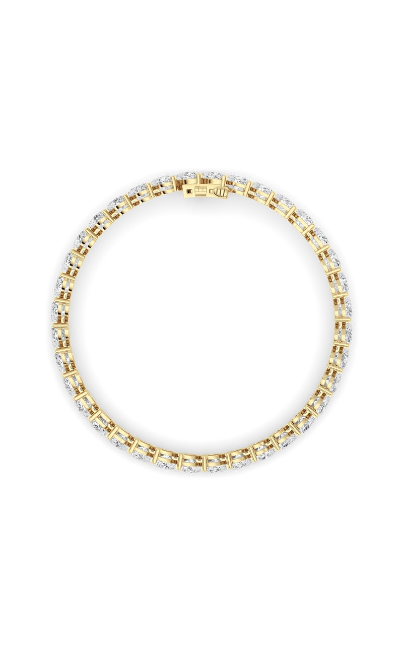 18CTW Heart Lab Grown Diamond (F/VS ) Bracelet Bracelet in 14K Gold
