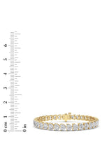 Load image into Gallery viewer, 18CTW Heart Lab Grown Diamond (F/VS ) Bracelet Bracelet in 14K Gold
