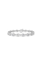 Load image into Gallery viewer, 8CTW Oval And Round Lab Grown Diamond (F/VS ) Bezel Set Bracelet in 14K Gold
