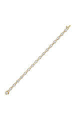 Load image into Gallery viewer, 8CTW Oval And Round Lab Grown Diamond (F/VS ) Bezel Set Bracelet in 14K Gold
