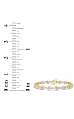 Load image into Gallery viewer, 8CTW Oval And Round Lab Grown Diamond (F/VS ) Bezel Set Bracelet in 14K Gold
