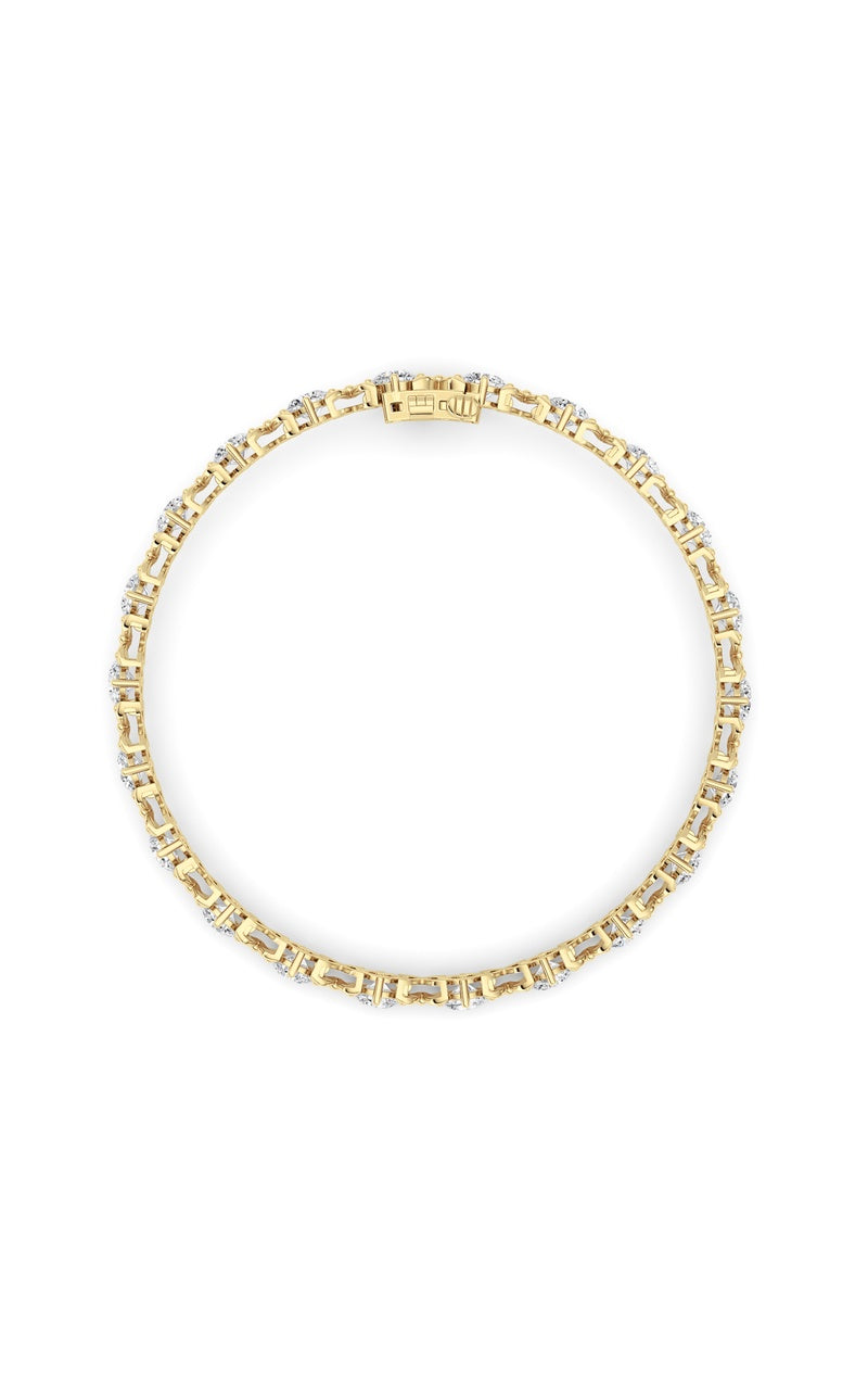 7CTW Round Lab Grown Diamond (F/VS ) Bracelet in 14K Gold