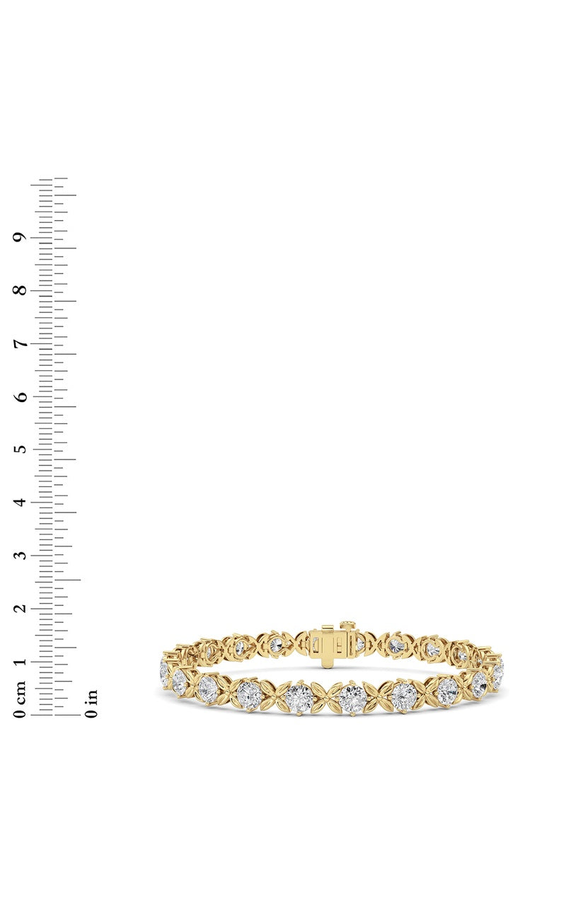 7CTW Round Lab Grown Diamond (F/VS ) Bracelet in 14K Gold
