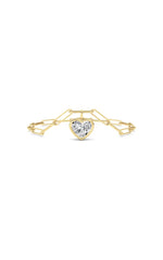 Load image into Gallery viewer, 3CTW Heart Lab Grown Diamond (F/VS ) Bezel Set Bracelet in 14K Gold
