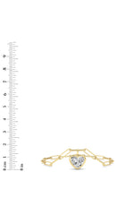 Load image into Gallery viewer, 3CTW Heart Lab Grown Diamond (F/VS ) Bezel Set Bracelet in 14K Gold
