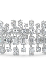 Load image into Gallery viewer, 34.5CTW Mix Shaped Lab Grown Diamond (F/VS) Bracelet in 14K Gold
