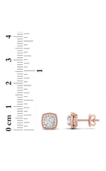 Load image into Gallery viewer, 2CTW Round Shaped Lab Grown Diamond (F/VS) Halo Stud Earrings in 14K Gold
