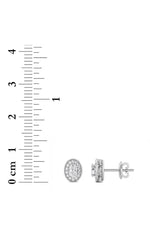Load image into Gallery viewer, 1CTW Oval Shaped Lab Grown Diamond (F/VS) Halo Stud Earrings in 14K Gold
