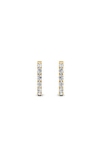 Load image into Gallery viewer, 4CTW Oval Shaped Lab Grown Diamond (F/VS) Inside Out Hoop Earrings in 14K Gold
