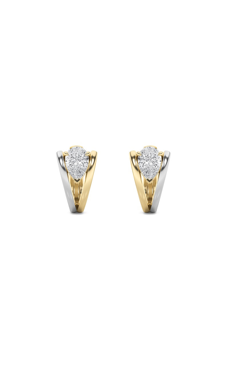1.5CTW Pear Shaped Lab Grown Diamond (F/VVS) Fashion Earrings in 14K Gold