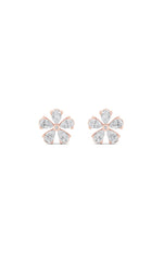 Load image into Gallery viewer, 2.5CTW Pear Shaped Lab Grown Diamond (F/VS) Floral Earrings in 14K Gold
