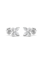 Load image into Gallery viewer, 2CTW Marquise Shaped Lab Grown Diamond (F/VS) Flower Earrings in 14K Gold
