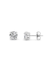 Load image into Gallery viewer, 1CTW Round Shaped Lab Grown Diamond (F/VS) Classic Basket Set Stud Earrings in 14K Gold
