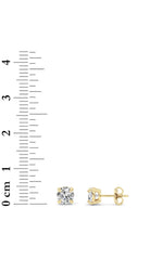 Load image into Gallery viewer, 1CTW Round Shaped Lab Grown Diamond (F/VS) Classic Basket Set Stud Earrings in 14K Gold
