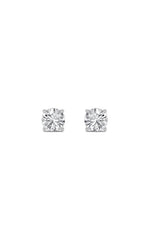 Load image into Gallery viewer, 1CTW Round Shaped Lab Grown Diamond (F/VS) Hidden Halo Stud Earrings in 14K Gold
