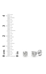 Load image into Gallery viewer, 1CTW Round Shaped Lab Grown Diamond (F/VS) Hidden Halo Stud Earrings in 14K Gold

