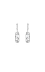 Load image into Gallery viewer, 1.75CTW Mixed Shaped Lab Grown Diamond (F/VS) Paperclip Dangle Earrings in 14K Gold
