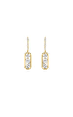 Load image into Gallery viewer, 1.75CTW Mixed Shaped Lab Grown Diamond (F/VS) Paperclip Dangle Earrings in 14K Gold
