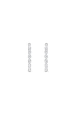 Load image into Gallery viewer, 4.25CTW Pear Shaped Lab Grown Diamond (F/VS) Inside Out Hoop Earrings in 14K Gold
