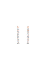 Load image into Gallery viewer, 4.25CTW Pear Shaped Lab Grown Diamond (F/VS) Inside Out Hoop Earrings in 14K Gold
