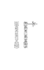 Load image into Gallery viewer, 6.5CTW Pear Shaped Lab Grown Diamond (F/VS) Dangle Earrings in 14K Gold
