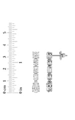 Load image into Gallery viewer, 6.5CTW Pear Shaped Lab Grown Diamond (F/VS) Dangle Earrings in 14K Gold
