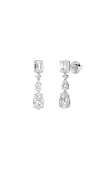 Load image into Gallery viewer, 4.5CTW Pear Shaped Lab Grown Diamond (F/VS) Dangle Earrings in 10K Gold
