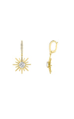 Load image into Gallery viewer, 2CTW Round Shaped Lab Grown Diamond (F/VS) Dangle Earrings in 14K Gold

