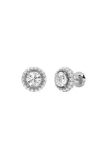 Load image into Gallery viewer, 2CTW Round Shaped Lab Grown Diamond (F/VS) Stud Earrings in 14K Gold
