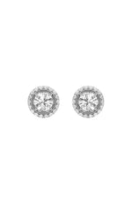 Load image into Gallery viewer, 2CTW Round Shaped Lab Grown Diamond (F/VS) Stud Earrings in 14K Gold
