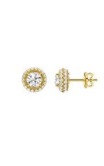 Load image into Gallery viewer, 2CTW Round Shaped Lab Grown Diamond (F/VS) Stud Earrings in 14K Gold

