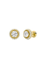 Load image into Gallery viewer, 2CTW Round Shaped Lab Grown Diamond (F/VS) Stud Earrings in 14K Gold
