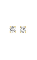 Load image into Gallery viewer, 2CTW Round Shaped Lab Grown Diamond (F/VS) Stud Earrings in 14K Gold
