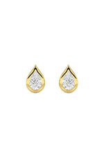 Load image into Gallery viewer, 2CTW Pear Shaped Lab Grown Diamond (F/VS) Stud Earrings in 14K Gold
