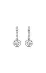 Load image into Gallery viewer, 2CTW Round Shaped Lab Grown Diamond (F/VS) Dangle Earrings in 14K Gold
