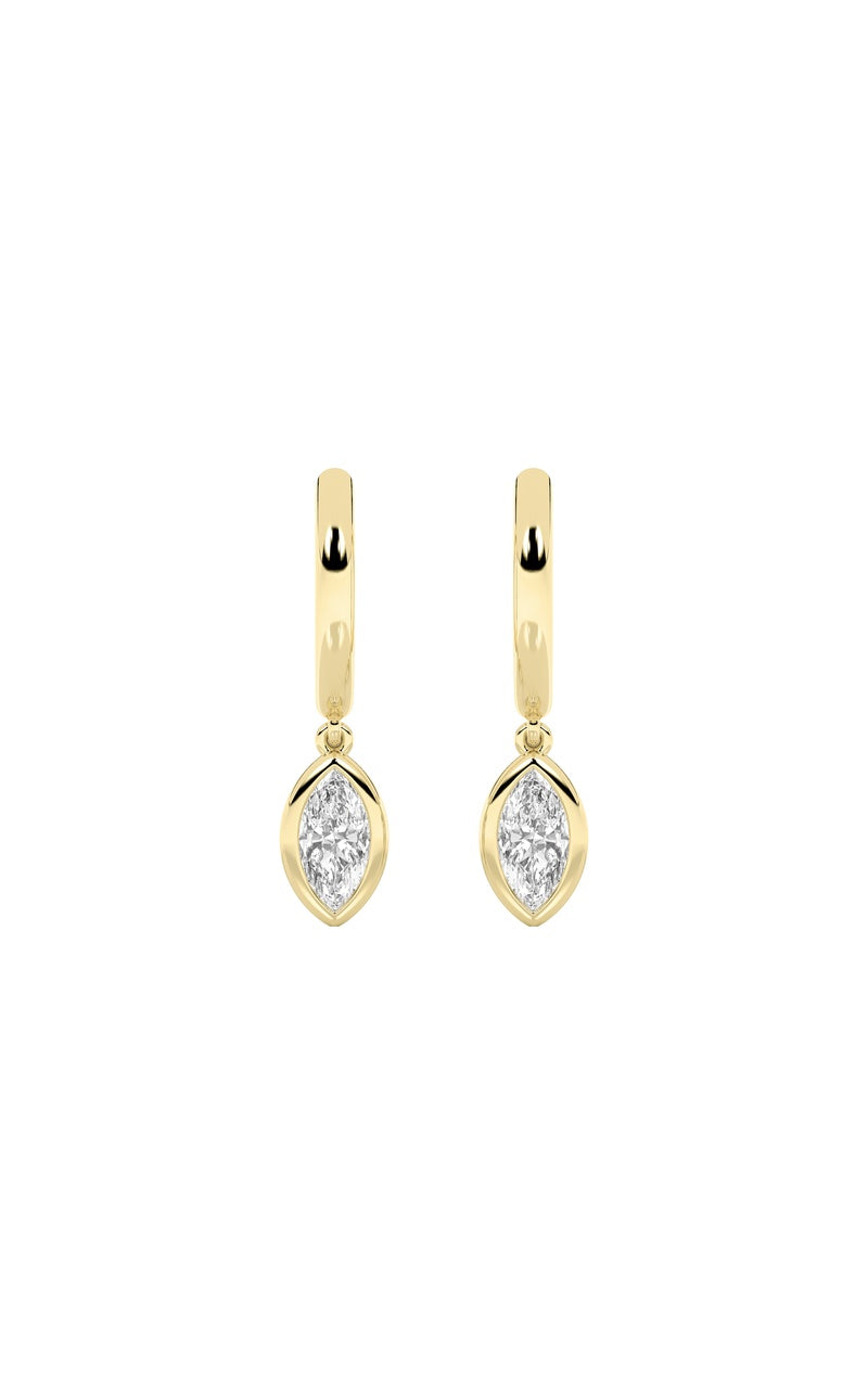 Vs) dangle earrings in 14k gold