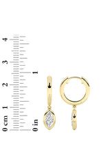 Load image into Gallery viewer, 0.6CTW Marquise Shaped Lab Grown Diamond (F/VS) Dangle Earrings in 14K Gold
