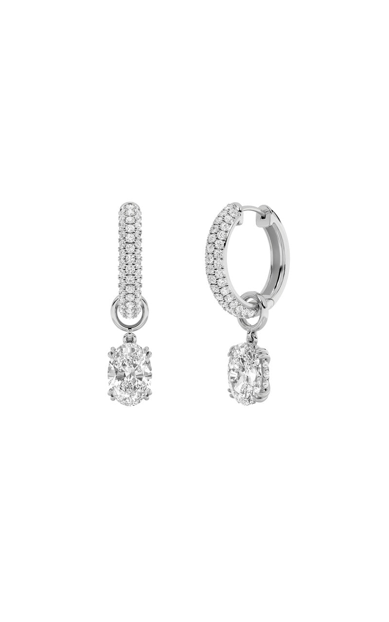 Vs) dangle earrings in 14k gold