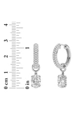 Load image into Gallery viewer, 4CTW Oval Shaped Lab Grown Diamond (F/VS) Dangle Earrings in 14K Gold
