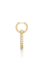 Load image into Gallery viewer, 4CTW Round Shaped Lab Grown Diamond (F/VS) Dangle Pendant and Hoop Earrings in 14K Gold
