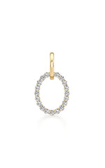 Load image into Gallery viewer, 4CTW Round Shaped Lab Grown Diamond (F/VS) Dangle Pendant and Hoop Earrings in 14K Gold
