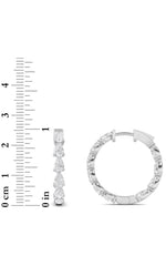 Load image into Gallery viewer, 4CTW Pear Shaped Lab Grown Diamond (F/VS) Inside Out Hoop Earrings in 14K Gold
